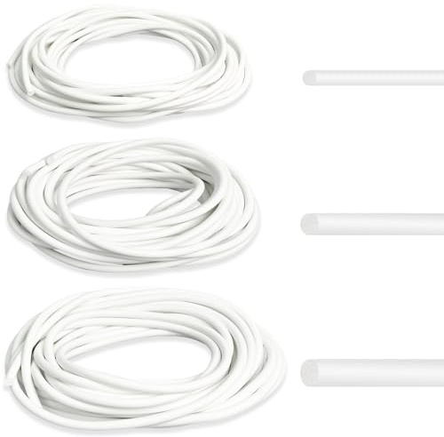 CiShow 15 Meter Fugen Dichtschnur, Ø 4mm/5mm/6mm Silikon Rundschnur Dichtung, Schwarz Fugendichtschnur, Füllschnur, Hinterfüllschnur, Fugendichtband, Fugenfüllprofil für Spalt, Fuge Beton Füllung