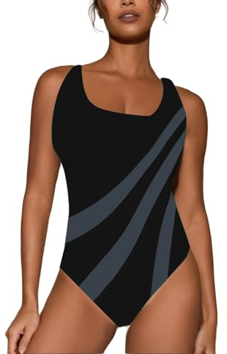 Maillot De Bain Grande Taille Femme Bathing Suit Sexy Swimsuit Retro Jupette Gainant Combinaison Natation Shorty Bikini Vintage Piscine Haute Une Pièce Aquagym