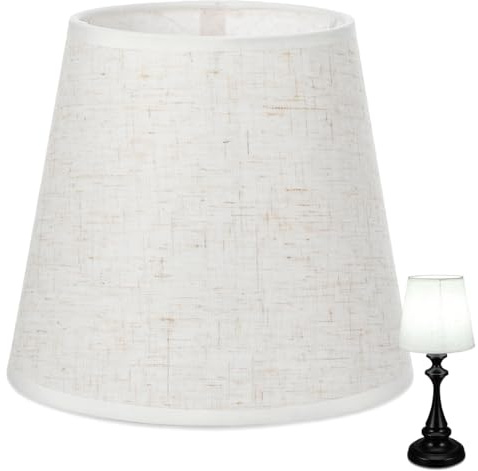 Operitacx Lampenschirm Aus Stoff Schreibtischlampenschirm Mit E27 Sockel Lampenschirm Für Tischlampe Ersatz Für Schlafzimmer Wohnzimmer Und Arbeitszimmer 19.00 X 19.00 X 17.00 cm