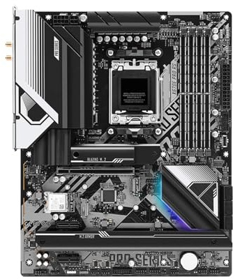 For X670E Pro RS Motherboard X670 Support 7900 7800X3D 7700 7600X 7500F CPU DDR5 7800MHz M.2 NVME PCIe 5.0 AM5 For For ASRock, Parts