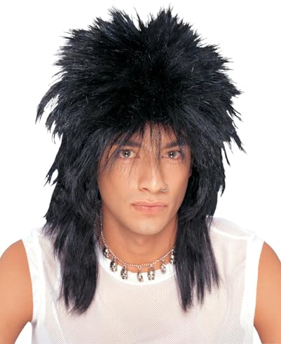 Horror-Shop 80er Jahre Pop & Rockstar Perücke schwarz Unisex