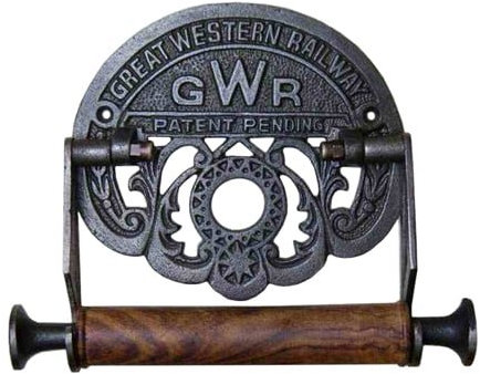 Cast Antique Iron Toilet Roll Holder GWR