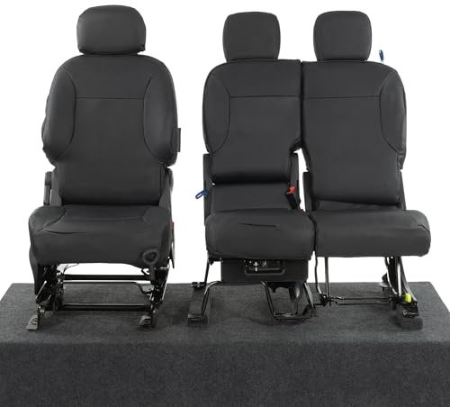 UK Custom Covers To Fit Citroen Berlingo (2008-2018) Tailored Leatherette Front Seat Covers (3 Seats) Black SC233BAD2
