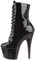 Pleaser ADORE-1020, Damen Halbschaft Stiefel, Schwarz (Blk Pat/Blk), 39 EU (6 DDamen UK)