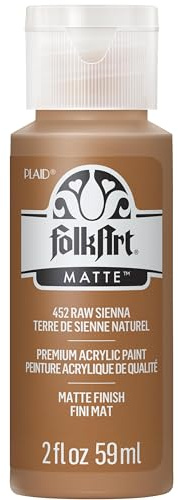FolkArt Acrylic Paint in Assorted Colors (2 oz), 452, Raw Sienna