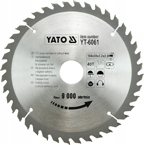 Yato yt-6061Holz TCT Sägeblatt 184x 40x 30mm