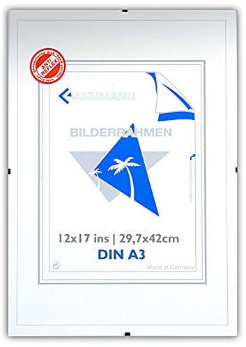 Bilderhalter rahmenlos, Clip-Rahmen 29,7 x 42 mit bruchsicherem Kunstglas antireflex