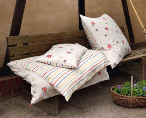 Cotonea Satin-Wende-Bettwäsche Marini Stripy Kissenbezug einzeln 80x80 cm