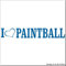cartattoo4you® AL-00872 | I Love (als Herz) Paintball | Autoaufkleber Aufkleber Farbe hellblau, in 24 Farben erhältlich, glänzend 20 x 3 cm Waschstrassenfest