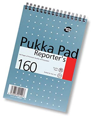 Unbekannt 1 x Pukka Pad Reporter 's 160 Seite Notizbücher 140 x 205 mm (Metallic Blue Cover)
