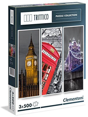 Clementoni 39306.0 - Trittico, 3x500T London, Klassische Puzzle