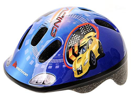 Meteor - Bike Helmet For Baby, Kids, Boys, Girls - Cycling Safety Small Sizes Child MTB Bike Bicycle Skateboard Scooter Lightweight Adjustable Breathable - Size: S 48-52 cm - Motif : Racing