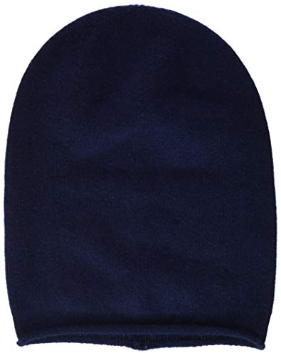 Zwillingsherz Slouch-Beanie-Mütze aus 100% Kaschmir - Hochwertige Strickmütze für Damen Mädchen Jungen - Hat - Unisex - One Size - warm und weich im Sommer Herbst und Winter - Navy