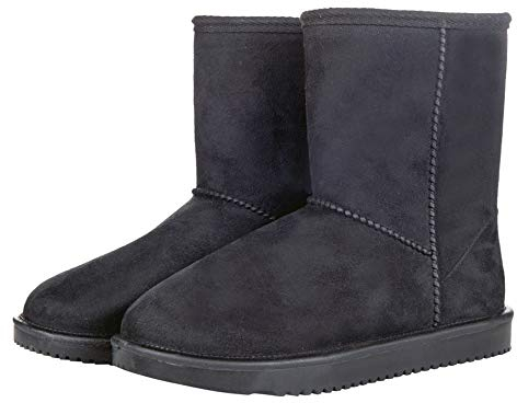 HKM 11126 Allwetterstiefel Davos, Wildlederoptik, Warmes Teddyfutter, Schwarz, 39
