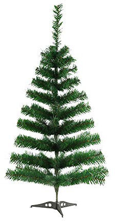 COOSNUG 90 cm ca. 100 Zweige Künstlicher Weihnachtsbaum Kiefer Grün mit Metallständer Kunsttanne Tannenbaum Christbaum Hoch