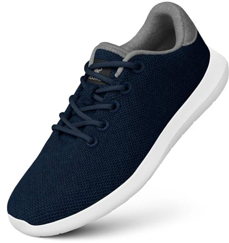 Giesswein Merino Wool Knit Men - Atmungsaktiver Merino Sneaker 3D-Strick | Waschbarer Herren Freizeitschuh mit Merino-Wechselfußbett & EVA-Sohle – Weite G mit Dehnzonen, auch barfuß angenehm trocken