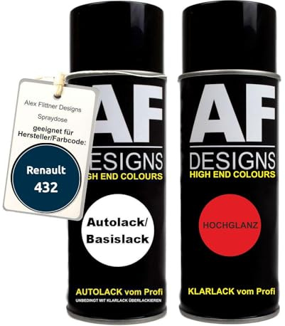 Spraydose für Renault 432 Bleu Methyl Metallic | Spraydosen Set geeignet Für RENAULT