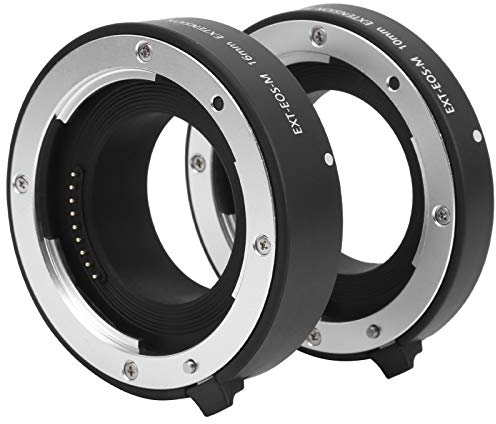 Sxhlseller Nahaufnahme-Adapterring, 10mm 16mm Aluminiumlegierung Makro Autofokus Nahaufnahme-Adapterring für EF-M Mount Kamera, ABS Nahaufnahme-Ring für Makrofotografie