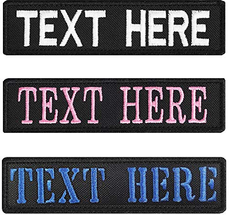 SF Custom Personalised Military Patches 2 Pcs Custom Embroidery Name Tag Tactical Moral Name Patch for Camouflage Uniform Jacket Hoodie Backpacks Vest Work Shirts Clothing Bags