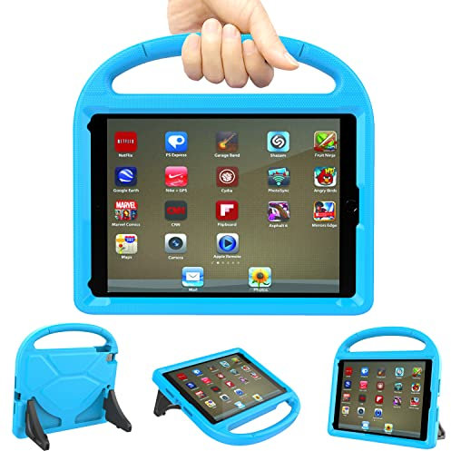 TrendGate Case for iPad 9.7 Inch - Lightweight Shockproof Kids Cover with Handle and Kickstand for iPad Air/Air 2/Pro 9.7 Inch - Blue