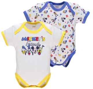 Ellepi Body Disney Neonato Mezza Manica – Minnie e Topolino in Cotone Naturale