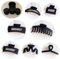 8 Stück Haarklammern Damen, Claw Clip, Rutschfeste Haarspangen, Haarspangen Mittelquadratisch, Halbkreis, Kiel, 8 Zeichen Clip, M typ, Haarnadeln Haar für Frauen, Mädchen, Dünnes, Dickes, Feines Haar