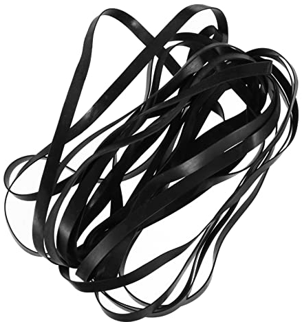 Milisten 80pcs Belts Cm Rubber Replacement Accessories Drives Drive Re Machines Cd Video Caste Flat Recorder Black Wartung For MM Tape Machine DVD Mixed Mix Belt Square Part