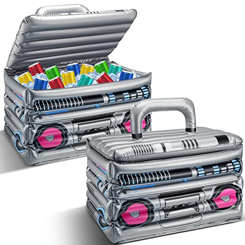 Cunhill Aufblasbare Boombox, Getränkekühler, 80er-90er-Jahre-Motto-Party-Dekorationen, aufblasbarer Kühler, Radio, Boom-Box, Geburtstagsgetränke, Gastgeschenke für Retro-Party, Hip-Hop-Zubehör, 2