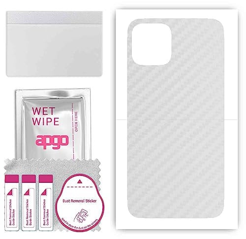 apgo skin sticker film foil vinyl for the BACK for Apple iPhone 11 Pro Transparent Carbon