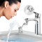 NOVIBLE - 1440° Drehbarer Wasserhahn Aufsatz aus Messing - Multifunktionale Wasserhahn Verlängerung mit Handbrause für Küche und Bad - 2 Modi Perlator für Wassersparen und Reinigung