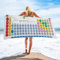 KATATI Periodensystem Strandtuch Groß 200x200 cm, Weich Schnell Trocknen Microfaser Handtücher, 3D Strandhandtuch Periodensystem Badetuch Strandlaken Handtuch, Herren Frauen Badetücher