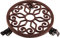 IDZO Carrito de hierro fundido para plantas con ruedas giratorias bloqueables para interiores y exteriores, soporta macetas de hasta 380 libras, 12 pulgadas, metal redondo