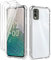 LYZXMY case for Nokia C32 Transparent mobile phone case + 3 pcs tempered glass protective film, case soft silicone TPU Anti Scratch Anti Collision Clear Case