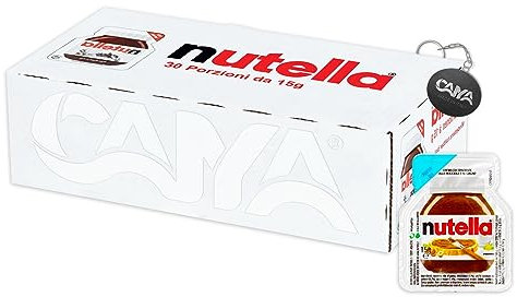 Mini bandeja de 15 g - 30 piezas para Nutella de cualquier ocasión (viaje, fiesta, eventos) con llavero CAIYA®