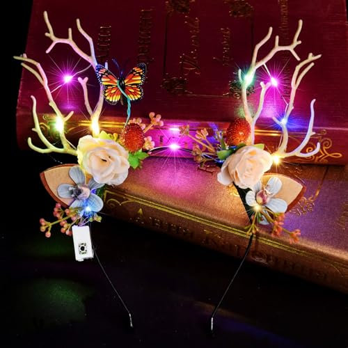 Fashband Bandeaux lumineux de Noël pour femmes et filles (variété)