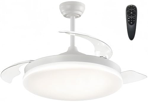 Ventilador con Luz Lámpara LED (Blanco Puro)