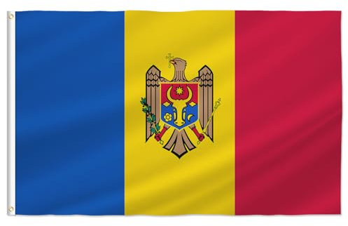 PTEROSAUR Bandiera Moldova, 91 x 152 cm, bandiera nazionale moldava, occhielli in ottone per interni ed esterni decorazione striscione