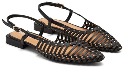 GIOSEPPO Mules à lanières en Cuir Jericho, Noir, 39 EU