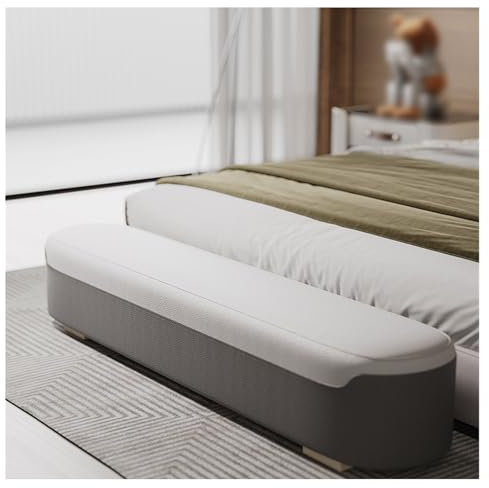 ULTRAWAVE Bedroom Bench End of Bed Bench, Modern Upholstered Entry Bench Leather Bedside Bench Storage Bench Bedroom Footstool Bed Benches(C,120 * 40 * 45cm)