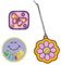 LÄSSIG Anhänger und Patches Set (3 Stk.) mit Druckknopf/School Patches Set Flowers