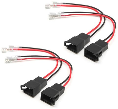 Lot de 4 adaptateurs de haut-parleur de voiture, compatible avec Citroën Berlingo C3 C4 C5 Peugeot 206 308 Partner Expert Haut-parleur de porte avant et arrière