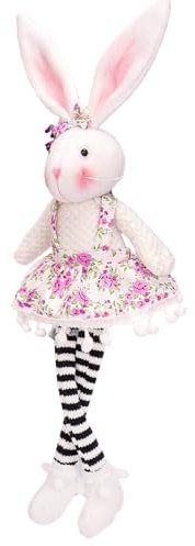 GADAW Plüsch Osterhasen Stofftier Kaninchen Sitzende Hasen Plüschtier Tischdekoration Urlaub Zuhause Party Dekoration