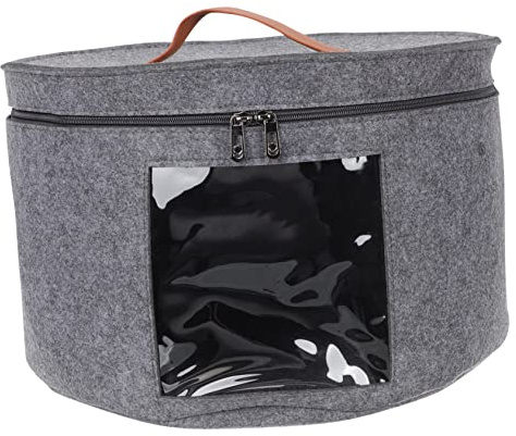 Vintage Hut Aufbewahrungsbox für Männer Übergroßer Hutbehälter mit tragbarem Clip für Reise Hutkoffer mit Deckel zur Aufbewahrung und Schutz Stilvoller Hut für Zuhause oder unterwegs