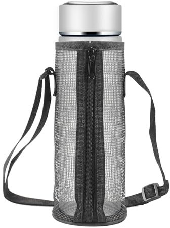Mimoqk Water Bottle Holder with Strap – Storage Shoulder Bag, Lightweight Adjustable Pouch for Fitness, Walking, Hiking, Travel