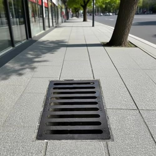 Metall Abflussgitter Regenrinnensiebe Gusseisen Gitterrost Entwässerungsrinne 50x20 50x30 50x50cm Entwässerungsabdeckung Für Außenbereich Garage(50x20cm(20x8))