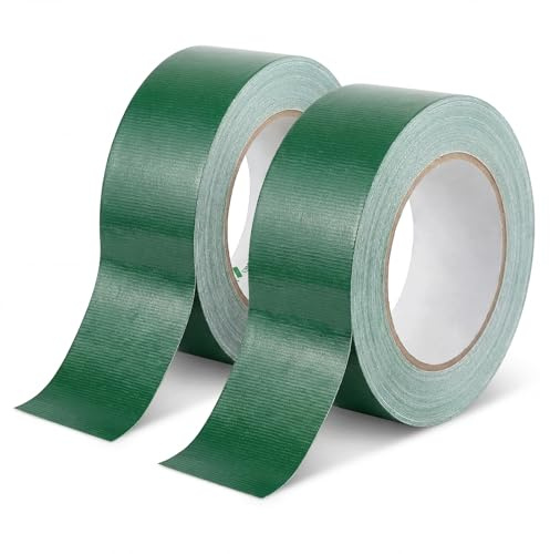 ZY-otu 2 Rollen Panzertape Grün – Extrem Starkes & Wasserdichtes Panzertape – 50 mm x 20 m Handreißbares Gewebeband für Innen & Außen – Reißfestes Reparaturband für dauerhafte Befestigung
