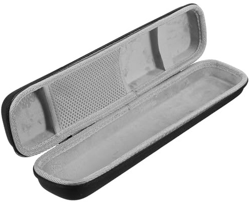CHICAMPERA Hartschalen EVA Case für Lockenstab und Glätteisen Stoßfest mit Schützenden Trennwänden Elegantes Reiseetui für Lange Stylinggeräte Schwarzer Organizer für Haarstyling tools
