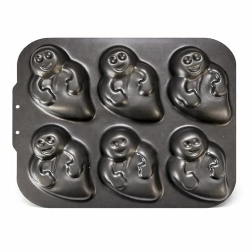 NEUSTANLO Backform Geist 6-Fach | Geisterform für Kuchen Muffins Desserts & Eis | ideal für Halloween Backzubehör | detailreiche Form | vielseitig für süße Kreationen