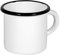 Karl Kruger 181 - Taza esmaltada con asas, color blanco
