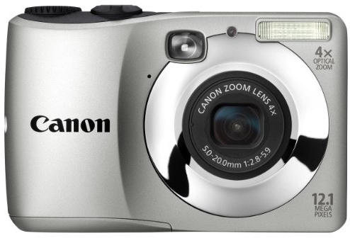 Canon PowerShot A1200 Digitalkamera (12,1 MP, 4-fach opt, Zoom, 6,9cm (2,7 Zoll) Display) silber